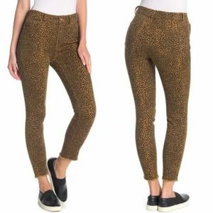 Current/Elliott Leopard Print Skinny Jeans
